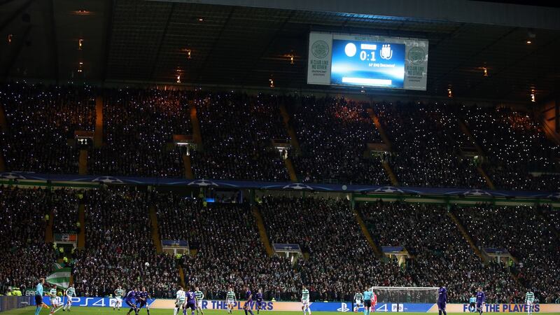 Celtic are into the Europa League despite their defeat to Anderlecht. Photograph: andrew Milligan/PA