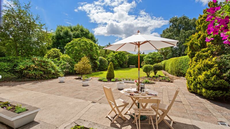 Patio and back garden.