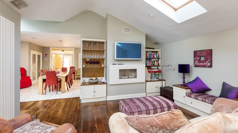 Family room to rear off kitchen.