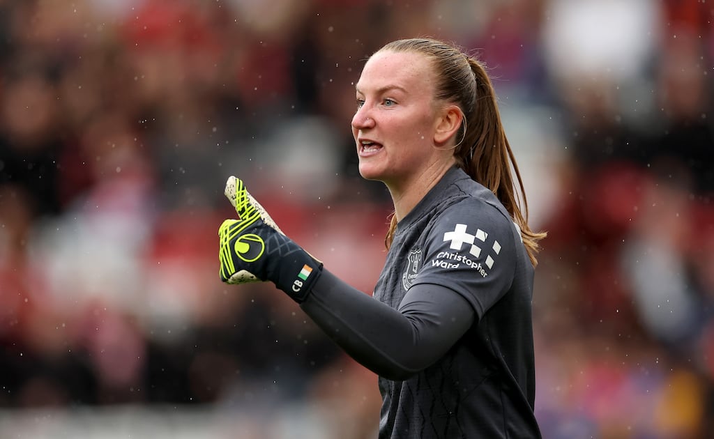Republic of Ireland goalkeeper Courtney Brosnan in action for Everton last month. Photograph: Carl Recine/Getty Images