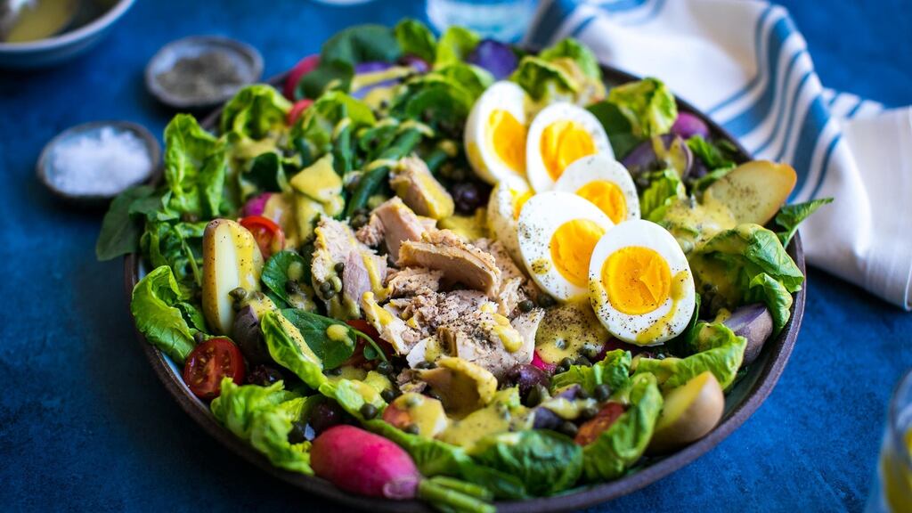 Niçoise tuna with tender boiled eggs