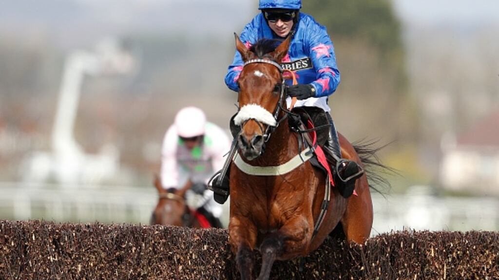Cue Card came close to winning the £1 million Triple Crown in the 2015/16 season. Photograph: Getty