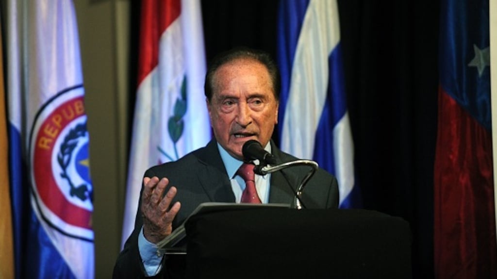 Eugenio Figueredo, a former senior Fifa vice-president recently accused of corruption. Photograph: Getty