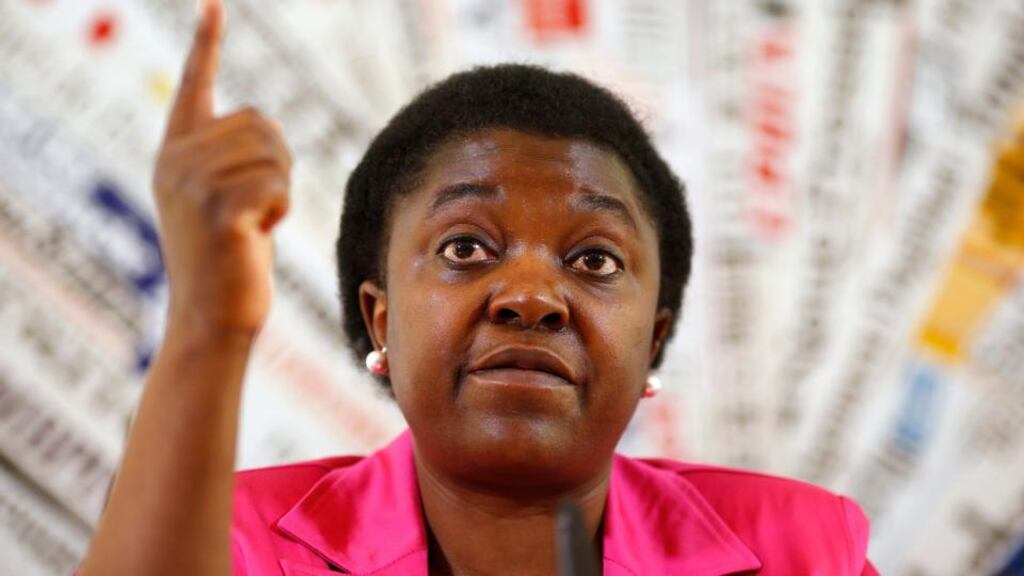 Italian Minister for Integration Cecile Kyenge attend a news conference in Rome last month. Photograph: Tony Gentile/Reuters