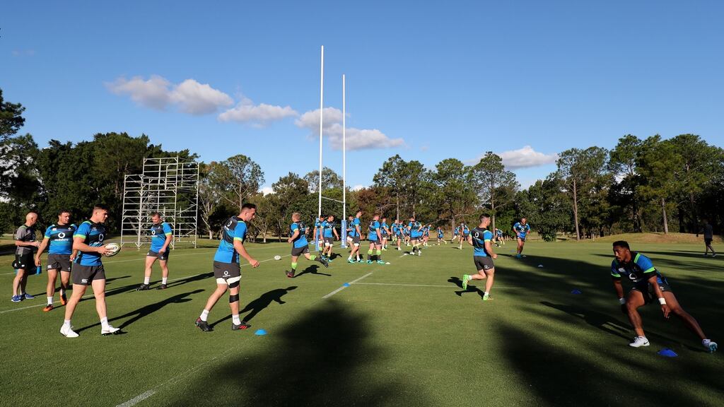 A view of the Ireland team training. Photo: Dan Sheridan/Inpho