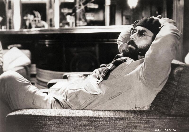 Francis Ford Coppola relaxes on the set of The Godfather Part II. Photograph: Bettmann Archive
