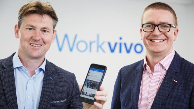 Workvivo CEO and co-founder John Goulding, (left) and CTO and co-founder Joe Lennon (right). Picture: Miki Barlok