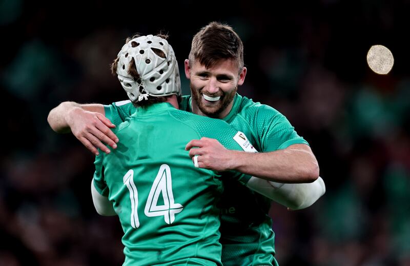 Ross Byrne will have big boots to fill when Johnny Sexton retires. Photograph: Billy Stickland/Inpho