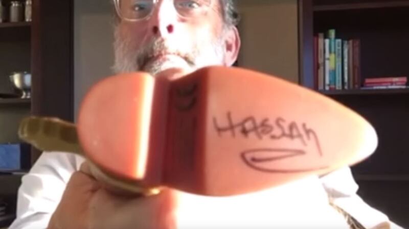 A still from the Tom Hanks video. Photograph: YouTube