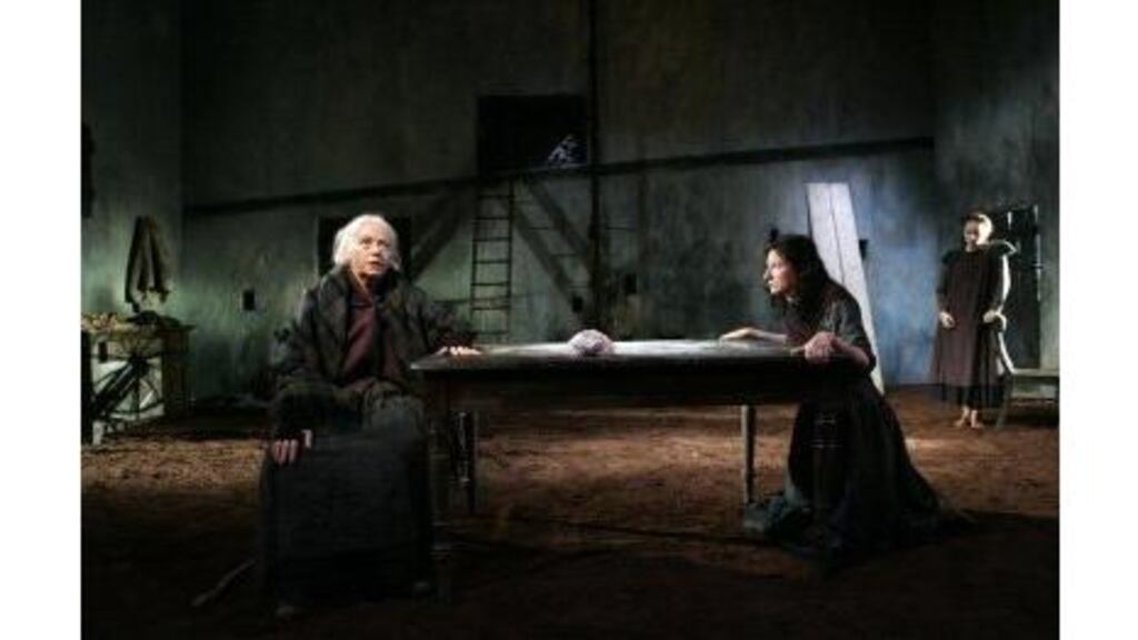 'Garry Hynes's production of Riders to the Sea proved Marie Mullen isn't just a great actor. Like MacGowran doing Beckett, she plugs you straight into Synge's heart.' Above, from left: Marie Mullen, Louise Lewis and Gemma Reeves in Riders to the Sea