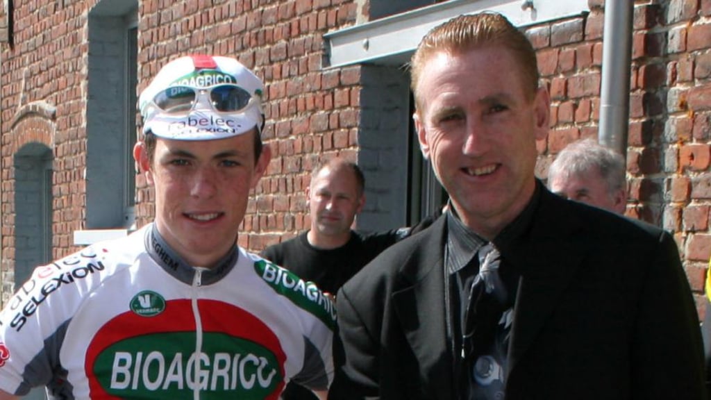 Ciaran Kelly pictured with Sean Kelly (no relation) in 2005.