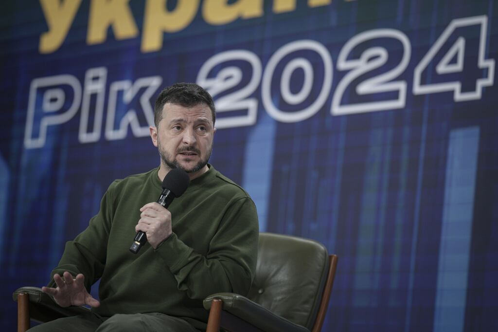 Ukraine's president Volodymyr Zelenskiy, has rejected the notion of negotiating with Russian leader Vladimir Putin. Photograph: Andrew Kravchenko/Bloomberg