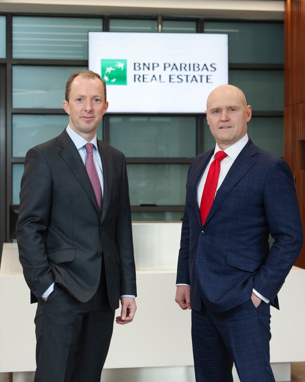 Peter Flanagan and Dan Boyd have been appointed as directors at BNP Paribas Real Estate. Photograph: Chris Bellew/Fennell Photography