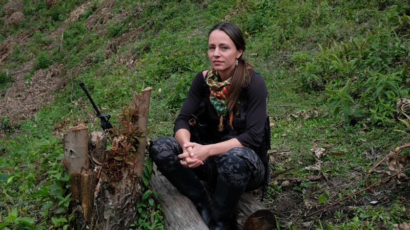 Tanja Nijmeijer, in Vereda La Elvira, Colombia. “At the beginning you get scared by every aeroplane that comes by.” Photograph: Kaveh Kazemi/Getty Images