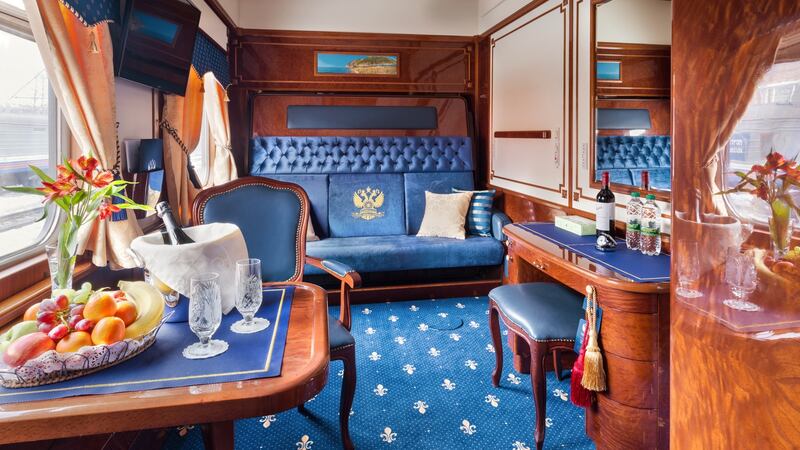 The Romanov Suite, an entire private carriage on the already-private Trans-Siberian train