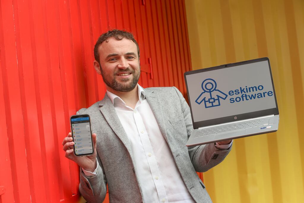 Pictured ahead of the National Enterprise Awards is finalist Conor Moran of Eskimo Software, representing LEO Carlow at the National Finals, taking place on the 23rd May in Dublin. Photograph: Martina Regan