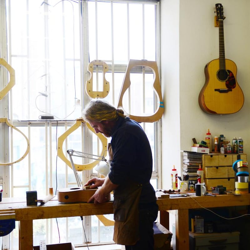 Frank Tate in his Dublin workshop. Photograph: Bryan O’Brien