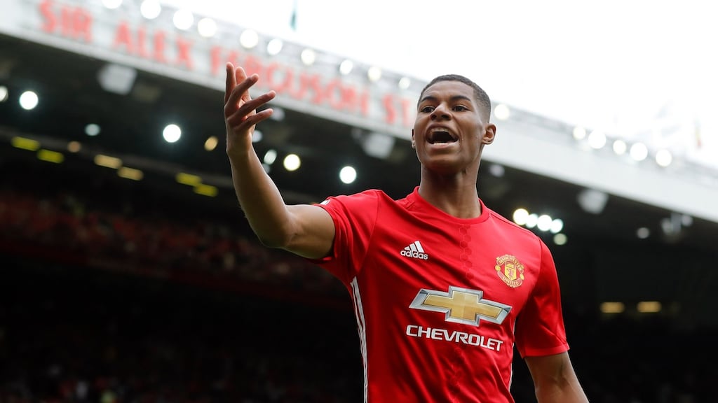 Zlatan Ibrahimovic has said Manchester United team mate Marcus Rashford will ‘take over everything.’ Photograph: Reuters