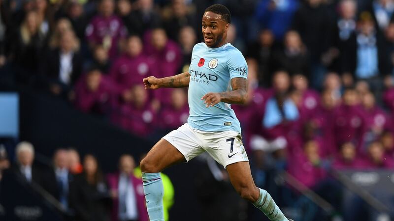 Raheen Sterling could return to action with Manchester City after missing England’s friendly internationals. Photograph: Paul Ellis/AFP/Getty Images