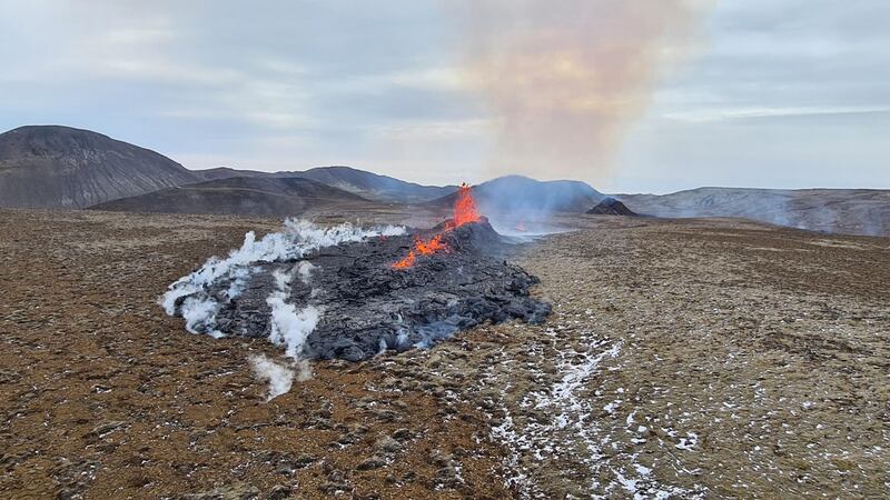 About 30,000 people have visited the area since the eruption began, according to the Icelandic Tourist Board. Photograph: Icelandic Department of Civil Pr/AFP via Getty