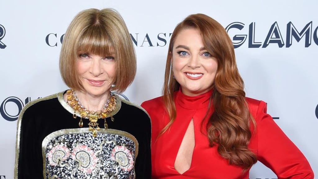 Glamour editor-in-chief Samantha Barry (right) with  Condé Nast US artistic director and Vogue US editor-in-chief Anna Wintour at the 2019 Glamour Women of the Year Awards. Photograph: Jamie McCarthy/Getty Images