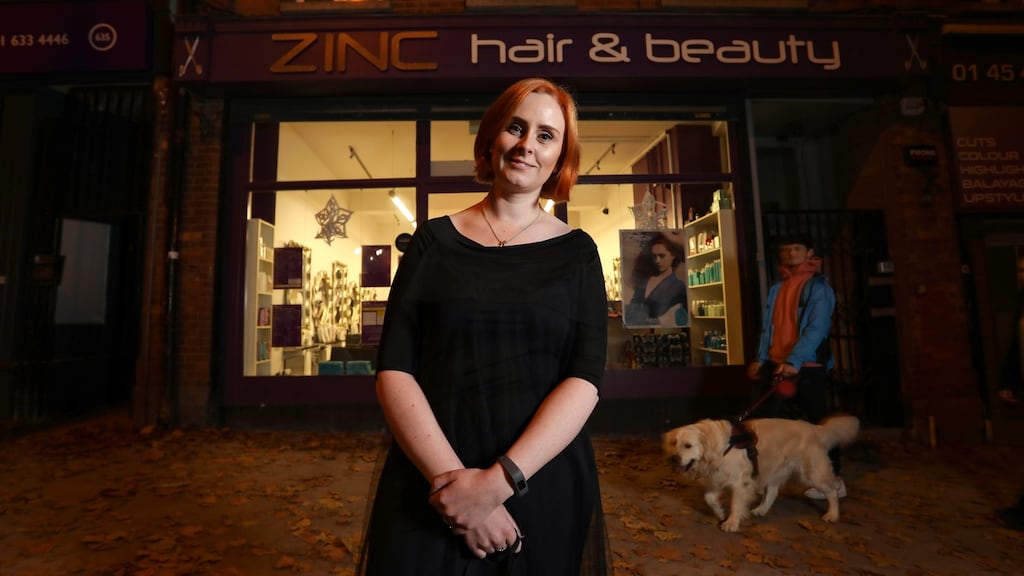 Lisa Eccles, owner of Zinc Hair and Beauty in Kilmainham, Dublin. Photograph: Crispin Rodwell