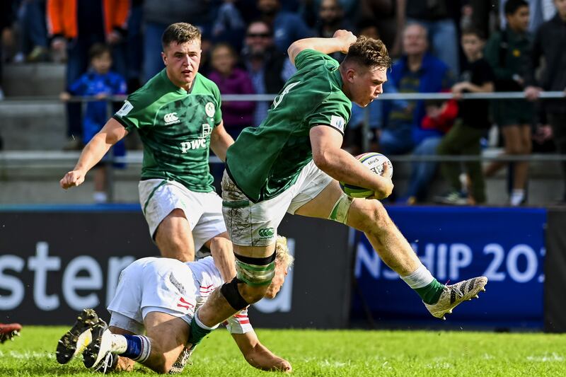 Ireland's Diarmuid Mangan in action against Ireland at the World Rugby Under 20 Championships in Paarl, South Africa. Photograph: Darren Stewart/Inpho/Steve Haag Sports