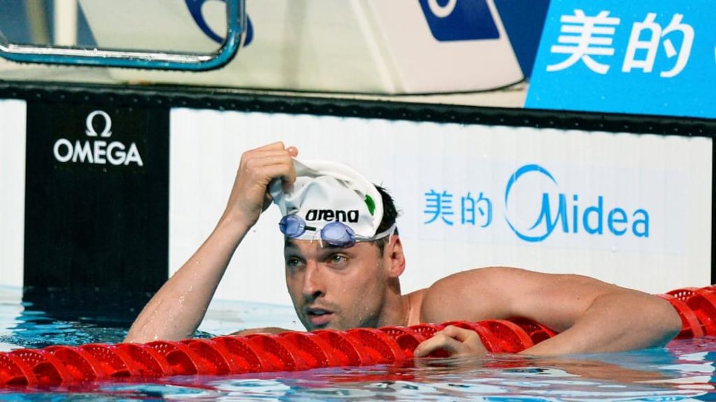 Ireland’s Barry Murphy after finishing sixth in his heat of the 50m breaststroke at the World Swimming Championships in Barcelona to qualify for the semi-finals. Photograph: Andrea Staccioli/Inpho