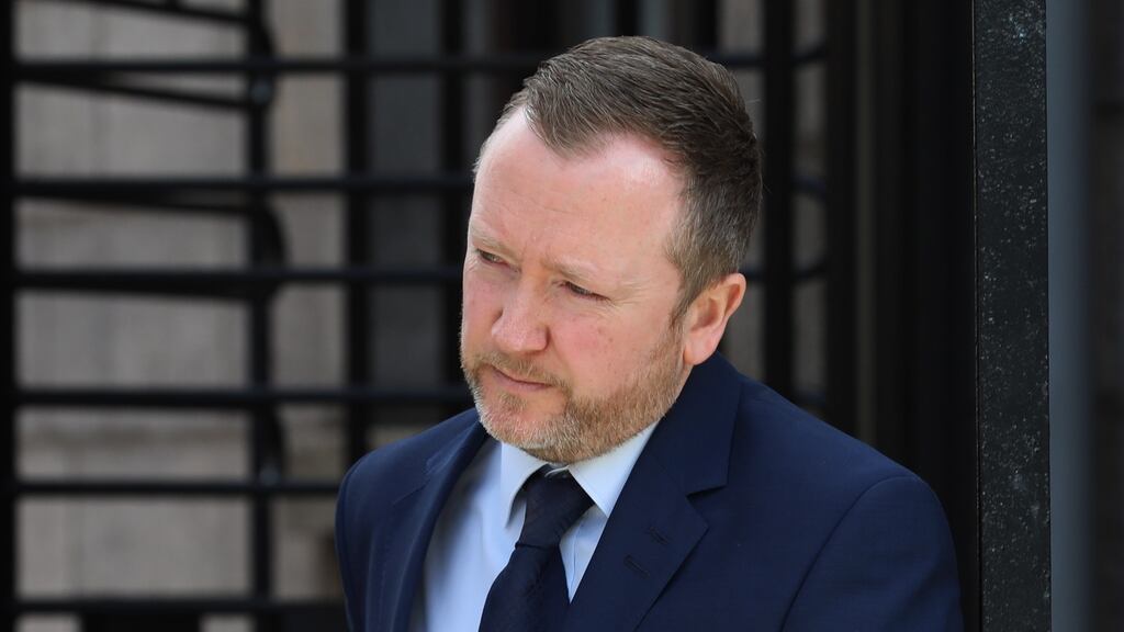 John Leahy, father of Seán Léahy,  leaving the Four Courts on Tuesday after the Circuit Civil Court refused an injuries board assessment offer of €45,000 damages for his son. Photograph: Collins Courts.