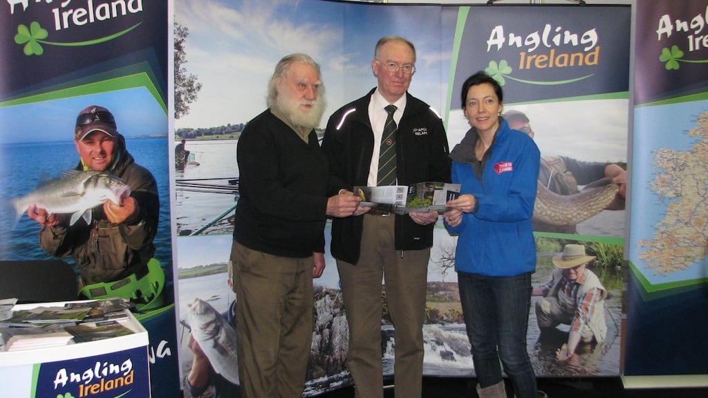 At the launch of the new River Annalee Angling Guide were (from left): Ted Sweeney, IFI, Peter O’Reilly, trout angling expert, and Joanne Hayes, tourism officer, Cavan County Council