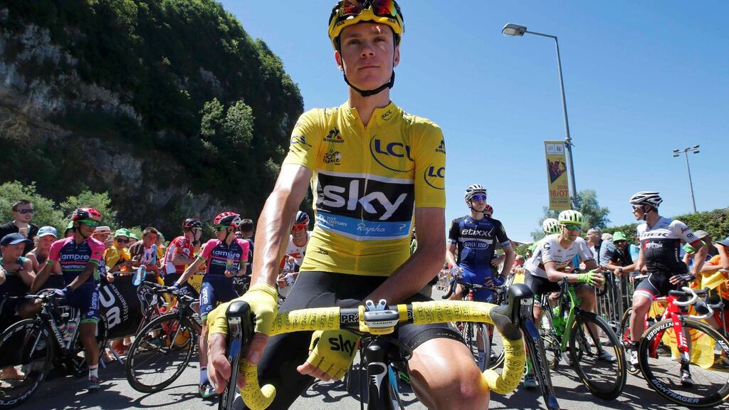 Team Sky rider Chris Froome, who is on course to win his third Tour de France. Photograph: Jean-Paul Pelissier/Reuters