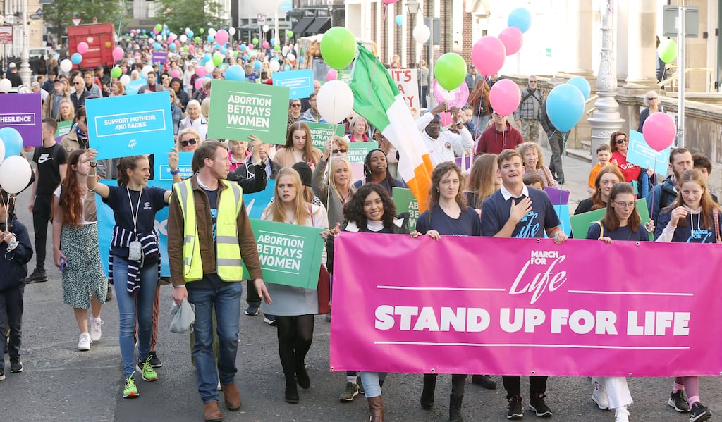The Government was accused of refusing to meet anti-abortion representatives as part of the review of abortion law in Ireland at a rally in Dublin on Saturday. Photograph: Pro Life Campaign