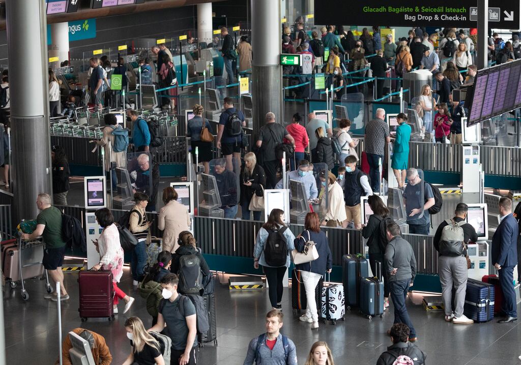 The check-in area at Dublin Airport on Thursday. Photograph: Colin Keegan/Collins