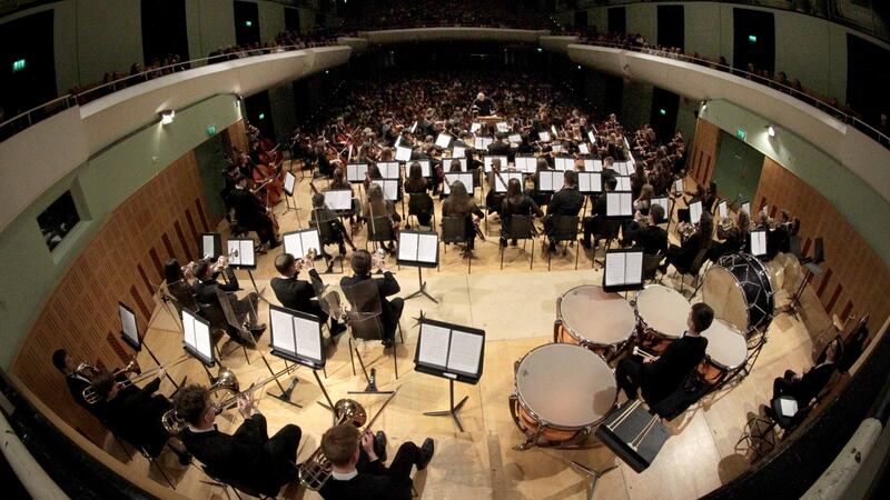 The National Youth Orchestra of Ireland at the New Year Gala at the National Concert Hall, Dublin. Photograph: Mark Stedman