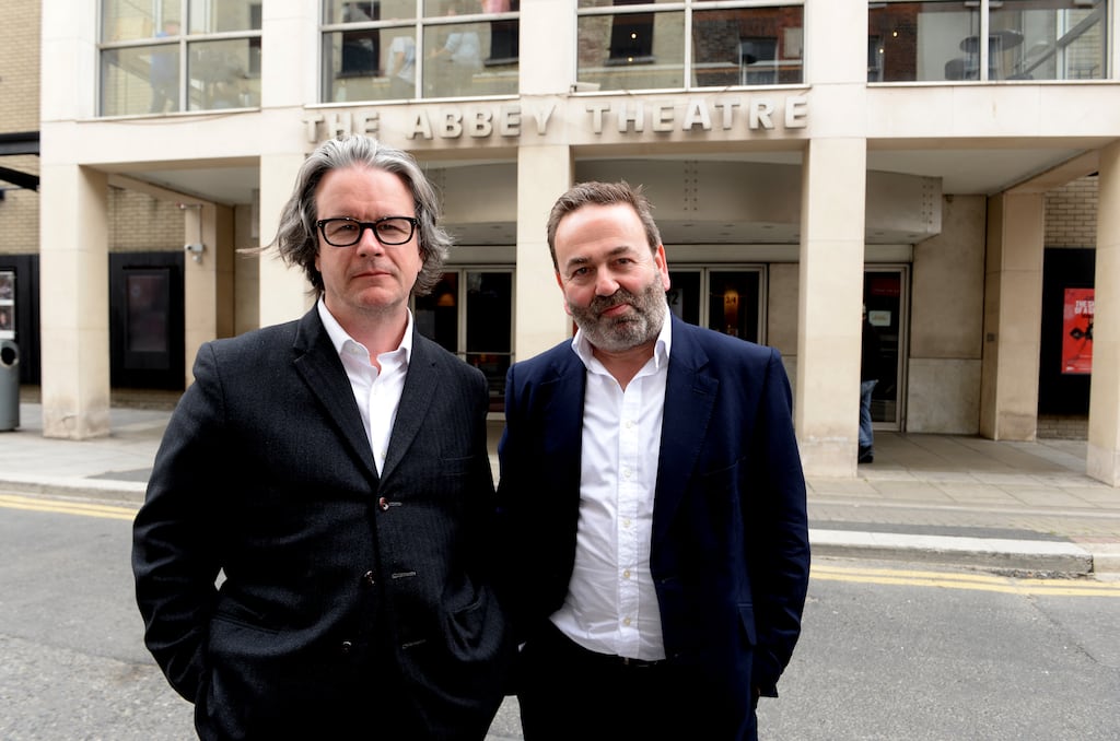 Graham McLaren and Neil Murray, former directors of the Abbey Theatre. Photograph: Cyril Byrne