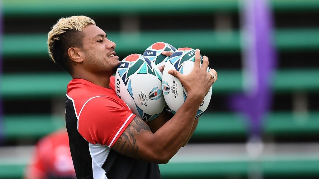 Japan wing Lomano Lemeki put his head on the block when calling Saturday’s game against Ireland. “I think we’ll win 33-26.” Photograph: Anne-Christine Poujoulat/AFP/Getty Images