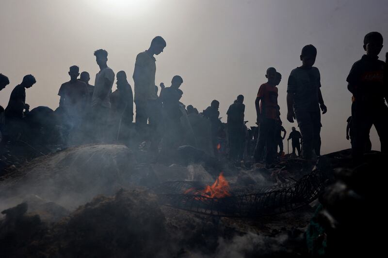 World leader have expressed revulsion and urged Israel to halt its offensive in Rafah after an Israeli bombing, which prime minister Binyamin Netanyahu said was a 'tragic error', killed at least 45 people. Photograph: Eyad Baba/AFP
