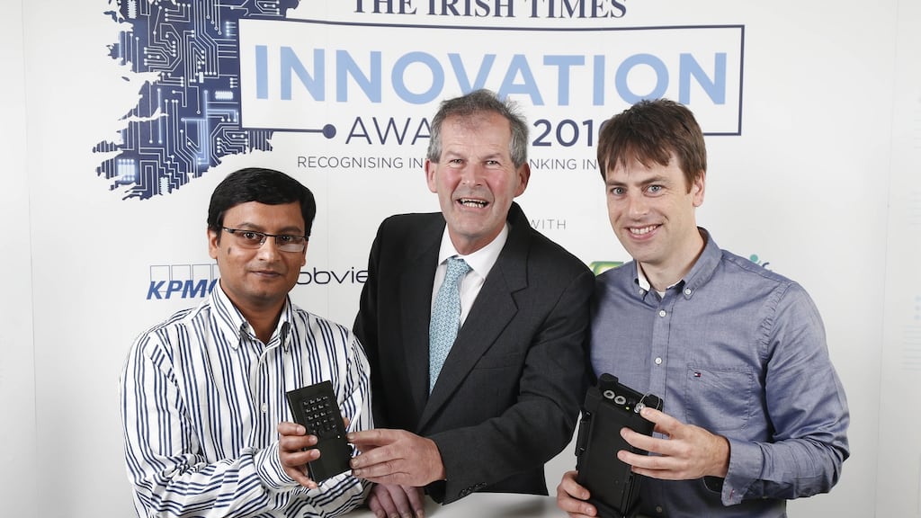 Senior software engineer Tarik Chowdhury, Reprodoc founder Dr Dan Ryan and John Mallon, chief technical officer. Photograph: Conor McCabe