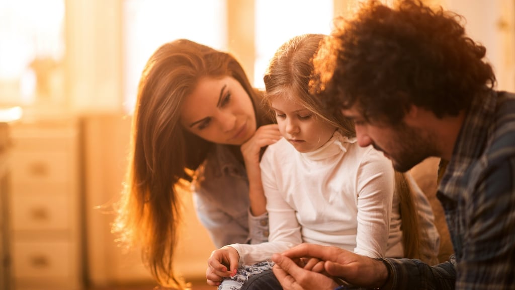 ‘We are trying to have no conflict or arguments in front of the children.’ Photograph: iStock