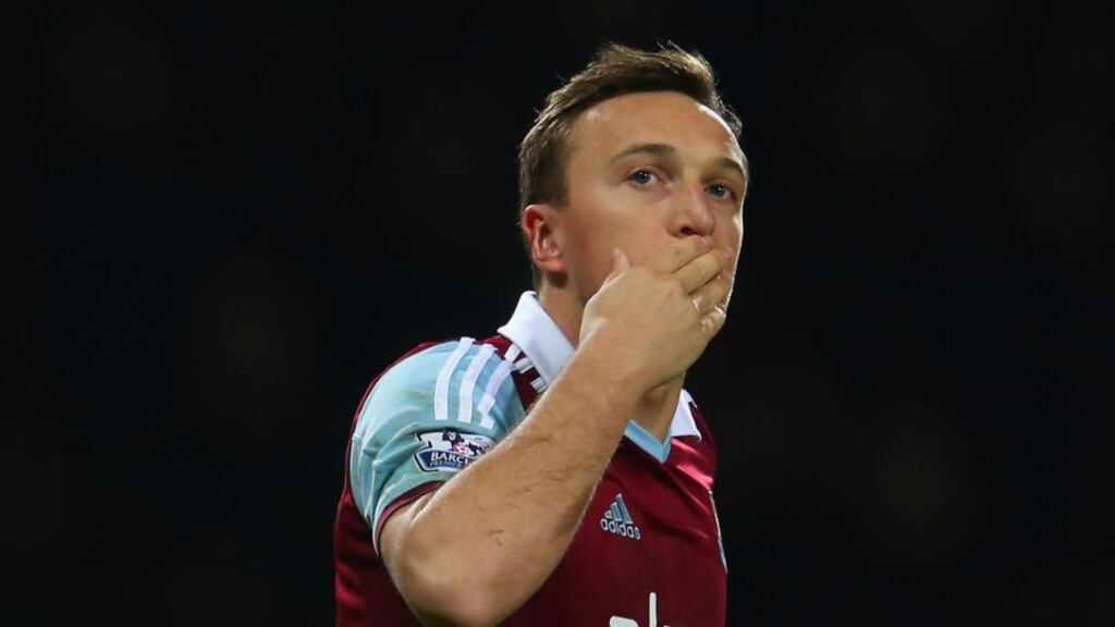 Mark Noble of West Ham has signed a new long-term contract with the club. Photograph: Julian Finney/Getty Images