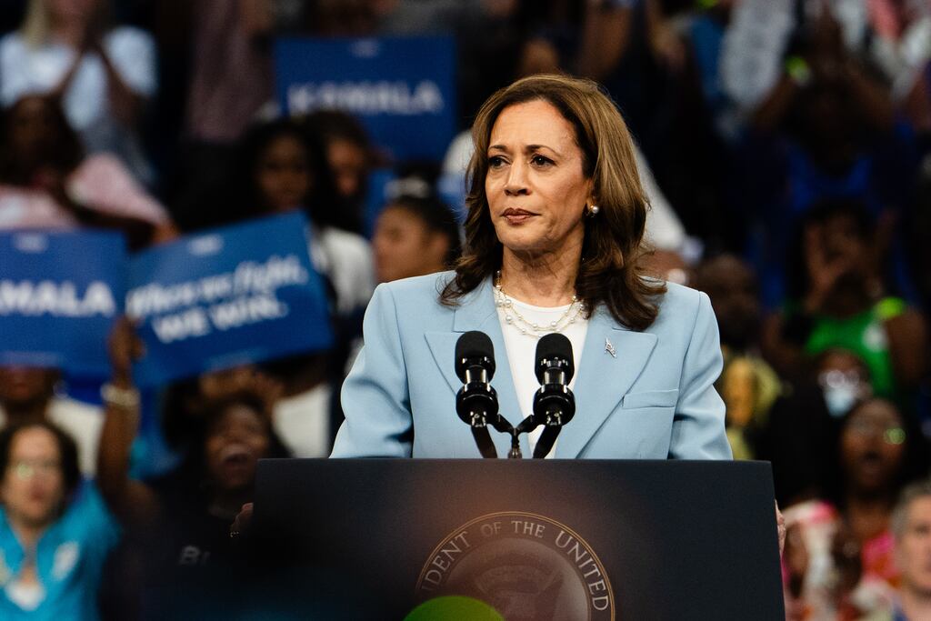 US vice-president and Democratic candidate for the White House Kamala Harris is improving in the polls against her rival, Donald Trump. Photograph: Erin Schaff/New York Times