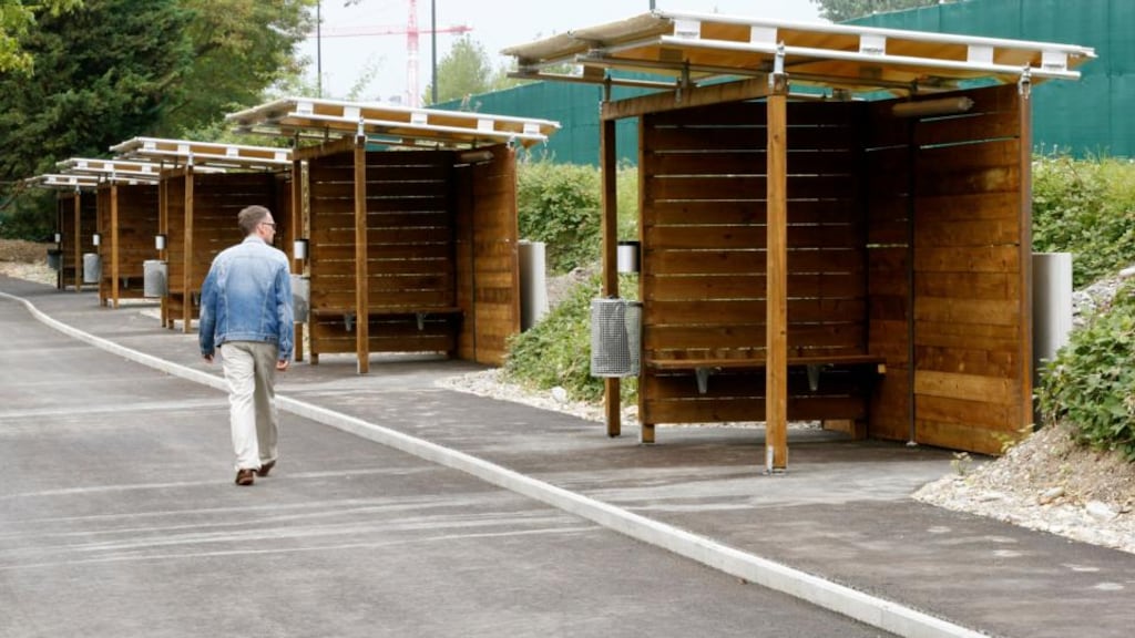 An open day offered an opportunity for citizens to see a new sex drive-in, west of Zurich, at the weekend. It was officially opened today. Photograph: Arnd Wiegmann/Reuters