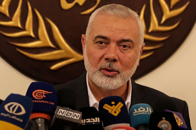 Hamas leader Ismail Haniyeh. Photograph: Anwar Amro/AFP via Getty Images