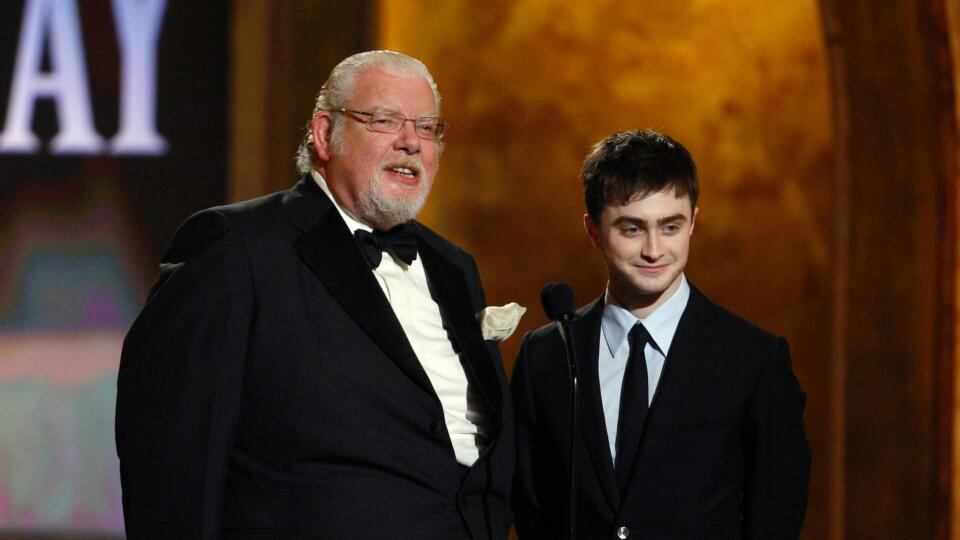 Harry Potter stars Richard Griffiths and Daniel Radcliffee at the 62nd Annual Tony Awards in New York in 2008. Photograph: Gary Hershorn/Reuters