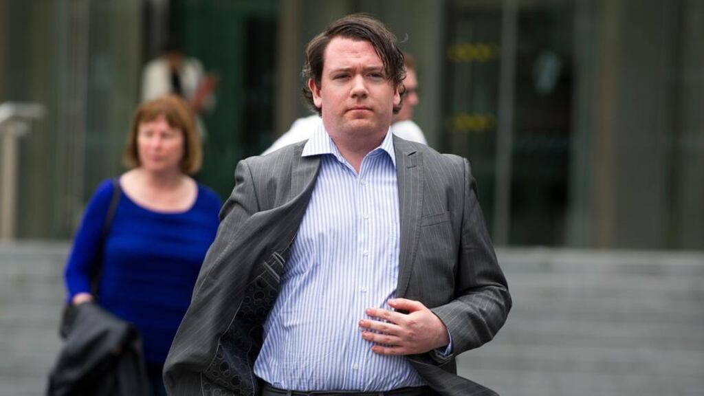 Shane O’Brien (29) pleaded guilty at Dublin Circuit Criminal Court to theft from IBRC on dates between November 2011 and July 2013, after he alerted his superiors to the theft. Photograph: Court Collins.