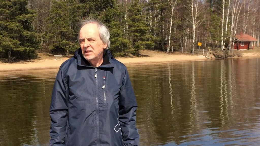 Dubliner Eamonn Cronnolly on a walk around Lake Immala in Finland: ‘I came here with only a cabin bag’.