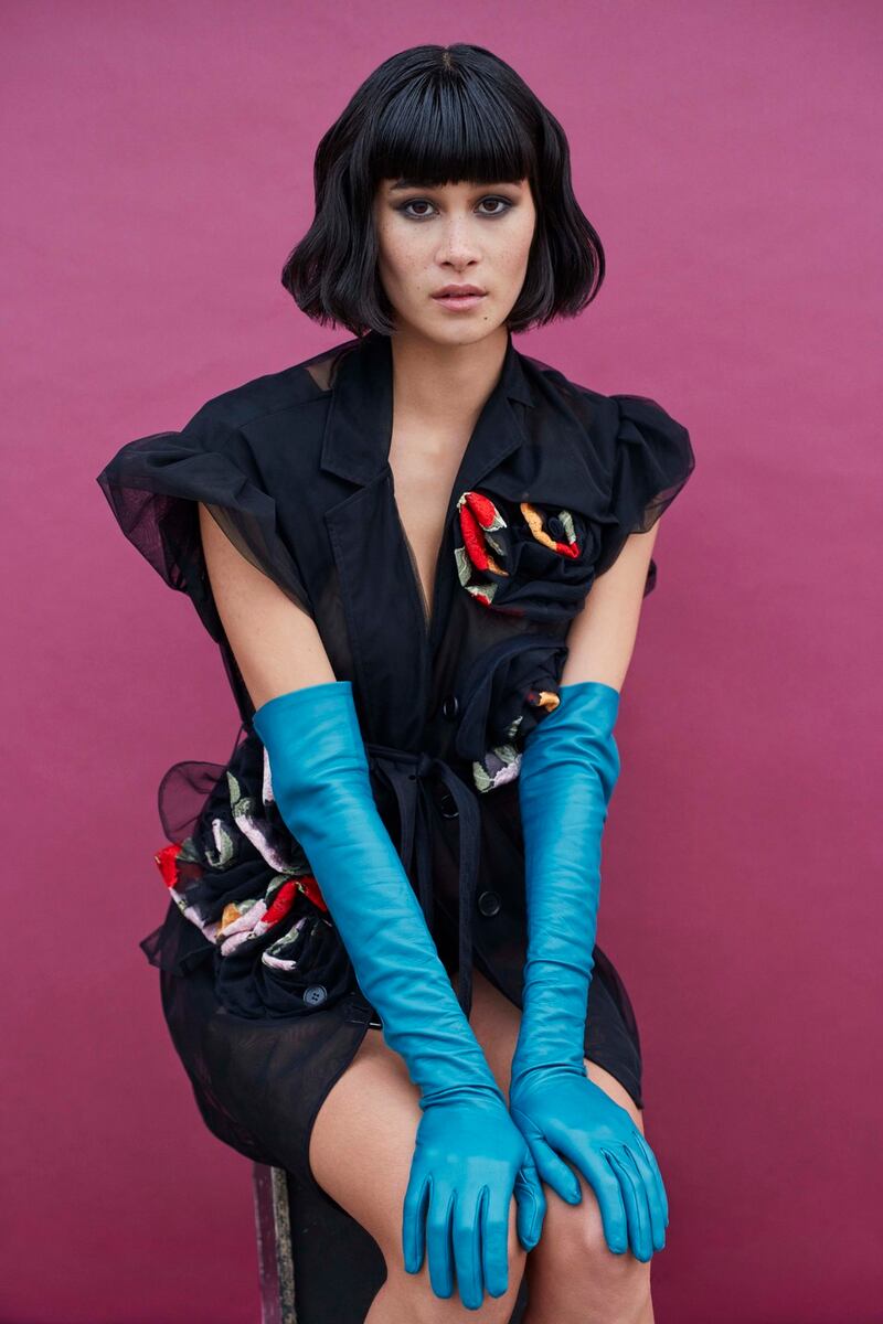 Montserrat gloves €365, puff sleeve jacket €1,950 by Simone Rocha at Havana