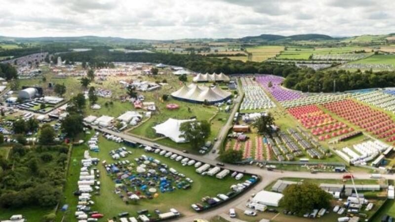 An aerial view of the Electric Picnic venue at Stradbally, Co Laois. Photograph: Aerial.ie