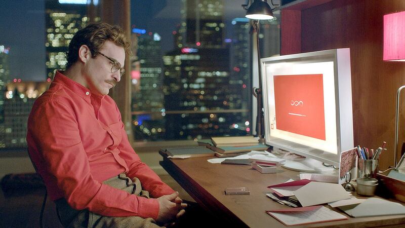 Joaquin Phoenix’s character falls in love with Scarlett Johansson’s operating system in Her