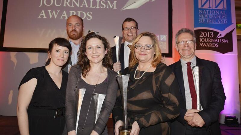 Journalist of the Year one of six awards for ‘The Irish Times’